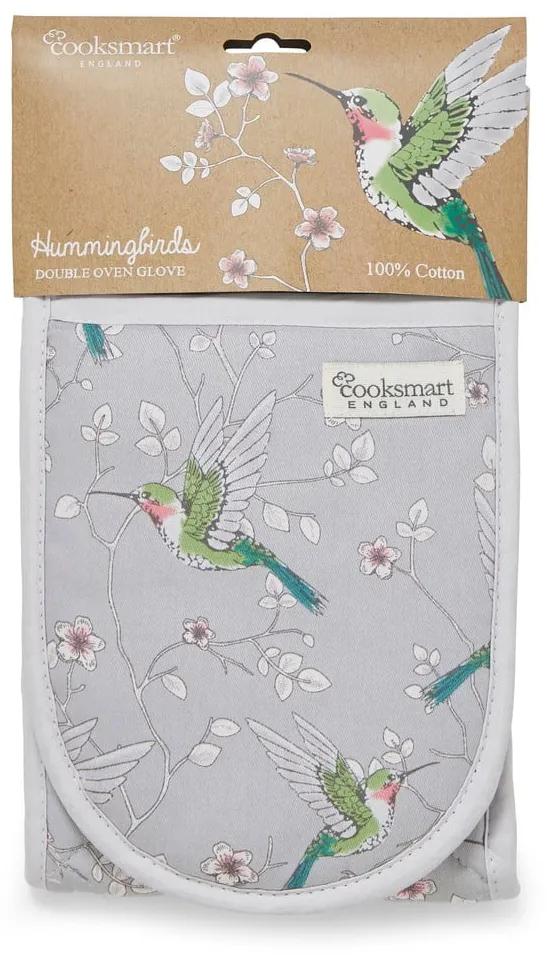 Сива двойна памучна ръкохватка Hummingbirds - Cooksmart ®
