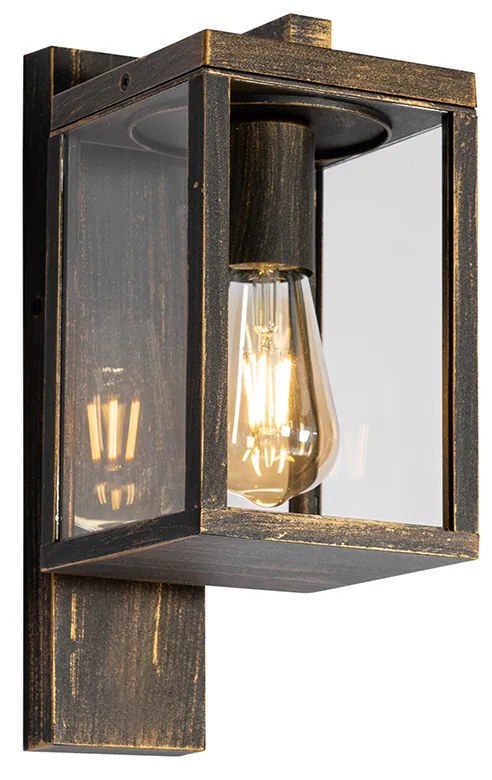 Винтидж външна стенна лампа антично злато IP44 - Charlois