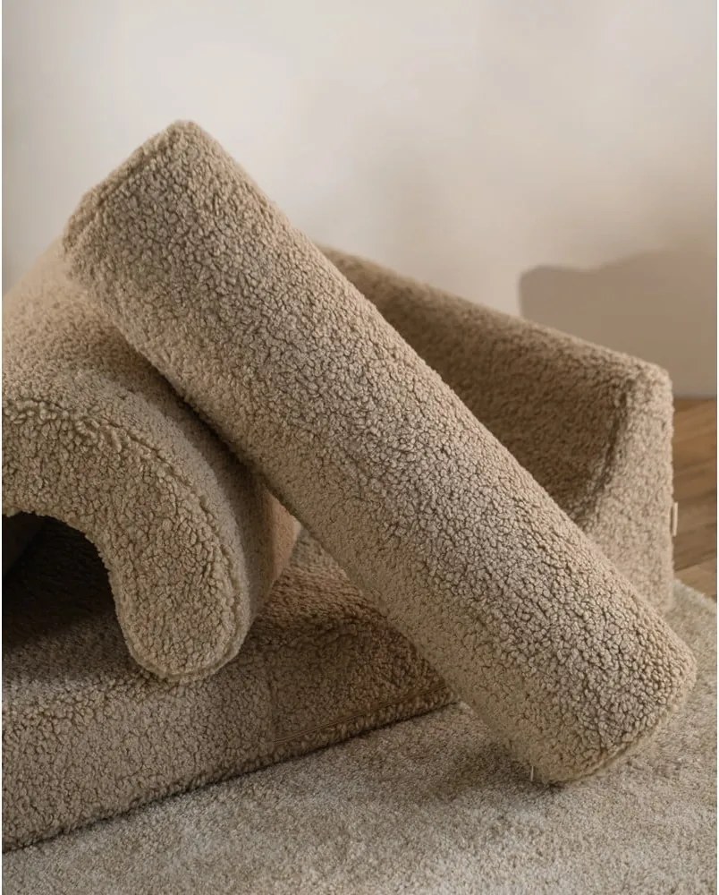 Светлокафяв детски стол от букле Flipster – Wigiwama