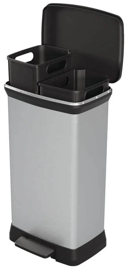 Пластмасов контейнер за сортирани отпадъци/педал 23+23 л Deco - Curver