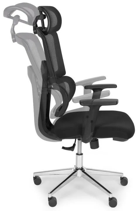 Ергономичен офис стол от мрежа с регулируема облегалка за глава