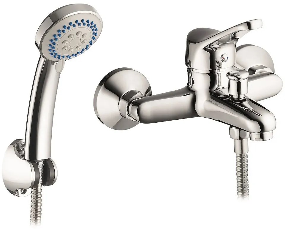 Стенен кран за баня с душ set Pyramis Serra