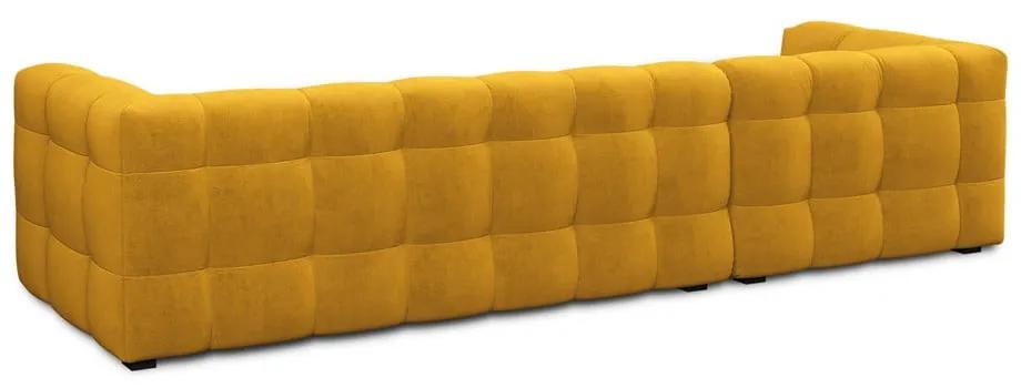 Ъглов диван от жълто кадифе , ляв ъгъл Vesta - Windsor &amp; Co Sofas