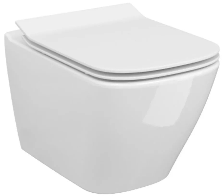 Cersanit S701-405-ECO - Конзолна WC чиния с капак CITY керамика/бяла