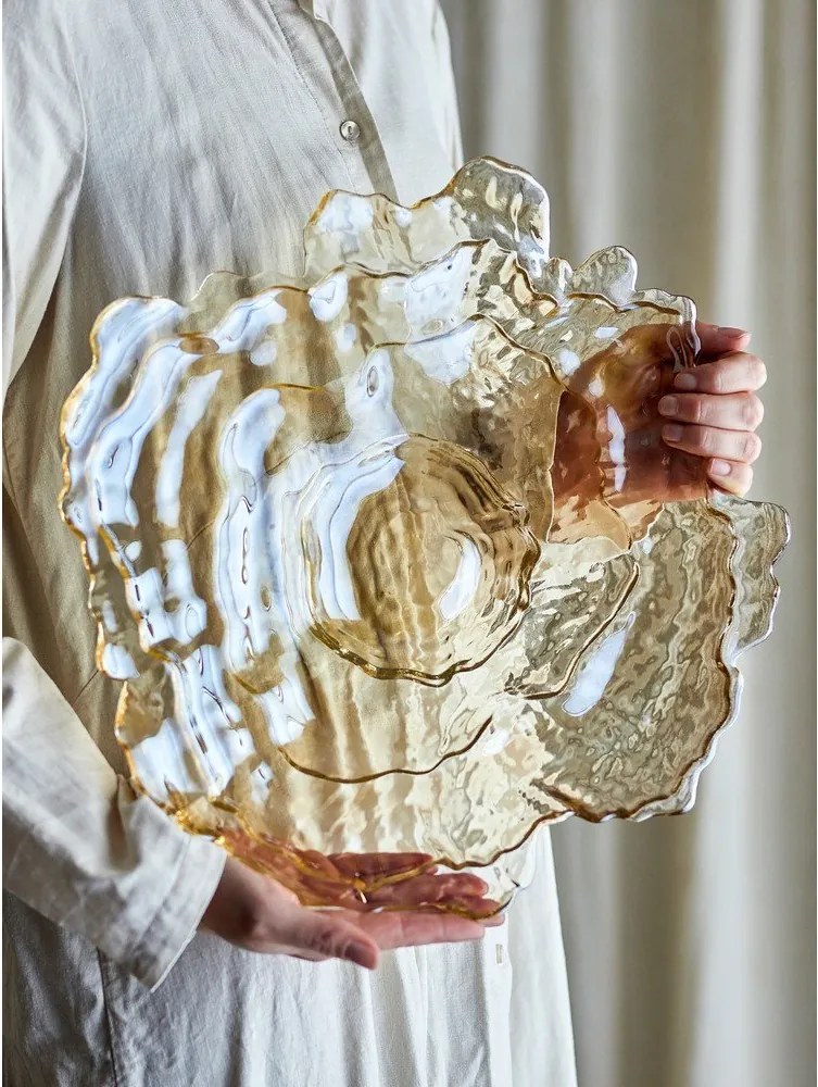 Бежова стъклена купа ø 38,5 cm Asimi – Bloomingville