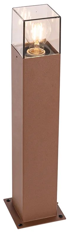 Външна лампа 50 см ръждясал кафяв с наземна шийка и кабелен втулка - Denmark