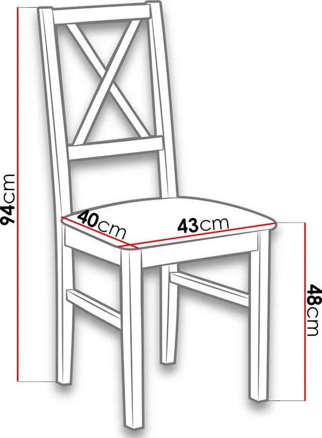 Стол Nile X - sonoma - ladi