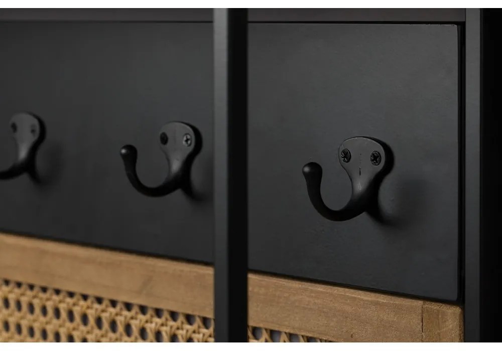 Стенно огледало с рафт и закачалка 53x165 cm Langres - Dutchbone