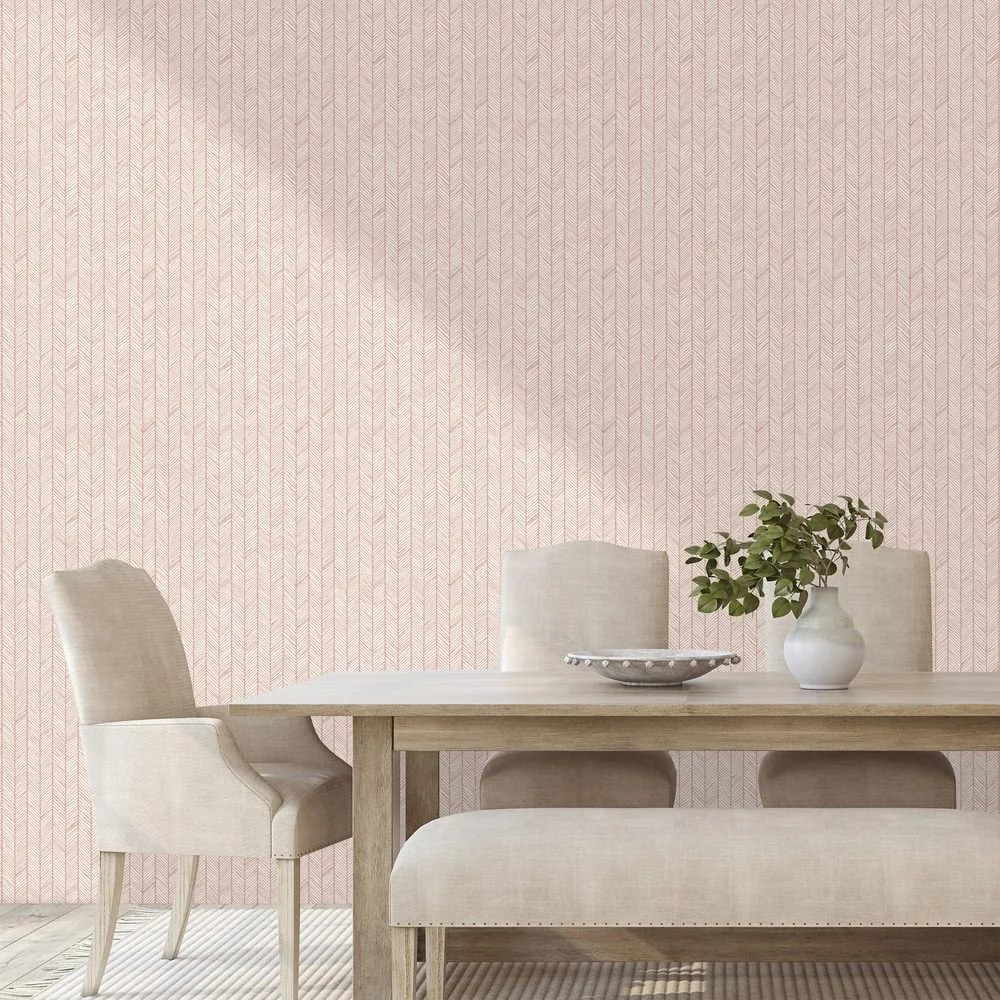 Самозалепващ фототапет – Нежни розови геометрични мотиви