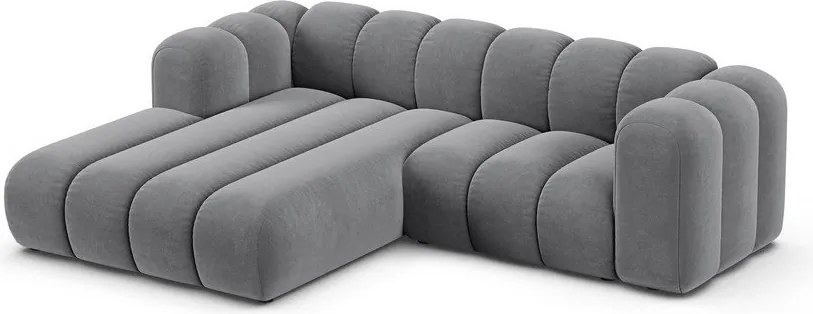 Светлосив ъглов диван (ляв ъгъл) Lupine – Micadoni Home