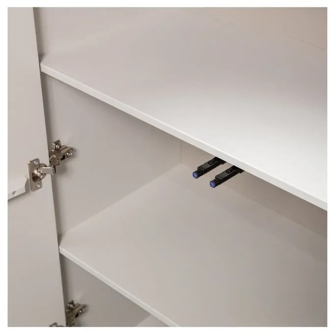 Светлосив шкаф от борова дървесина 85x135 cm Cadiz - WOOOD