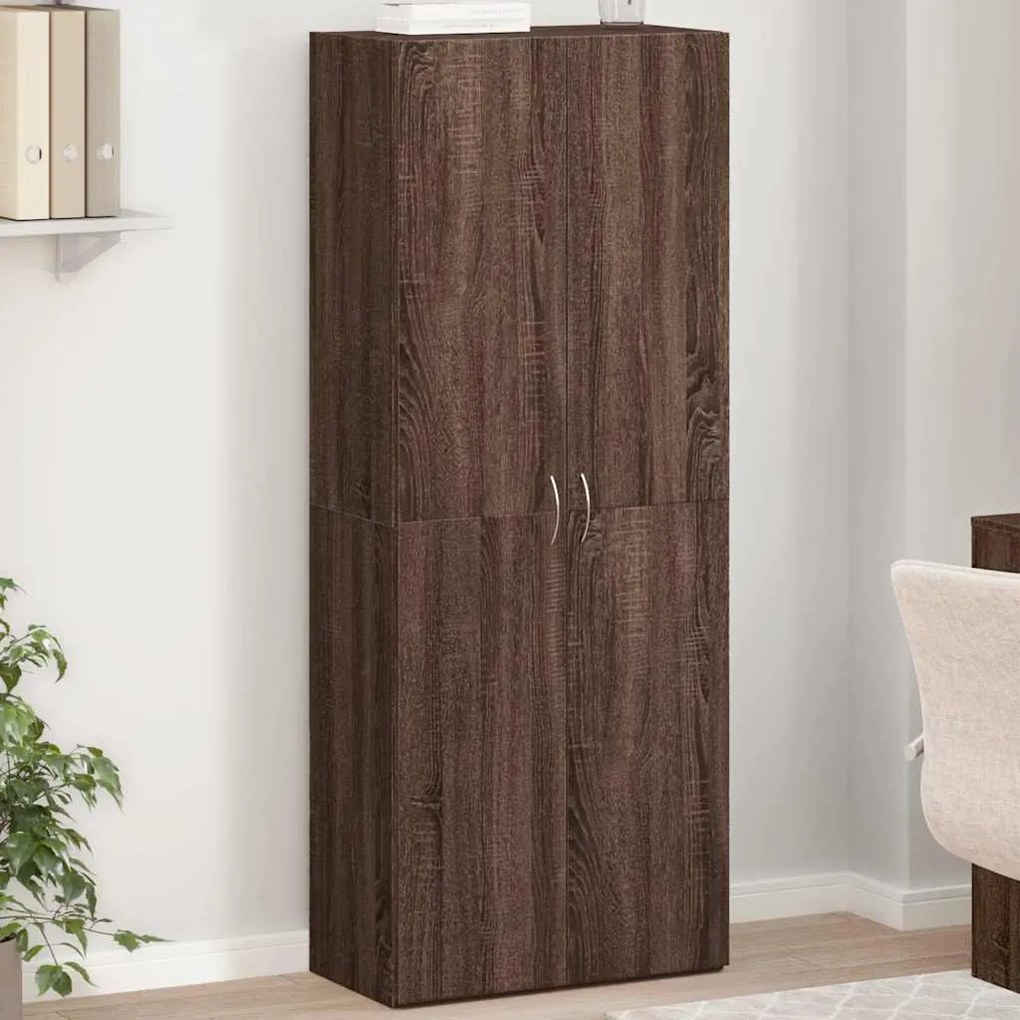 3276650 vidaXL Шкаф за документи, кафяв дъб, 60x32x153 см, инженерно дърво