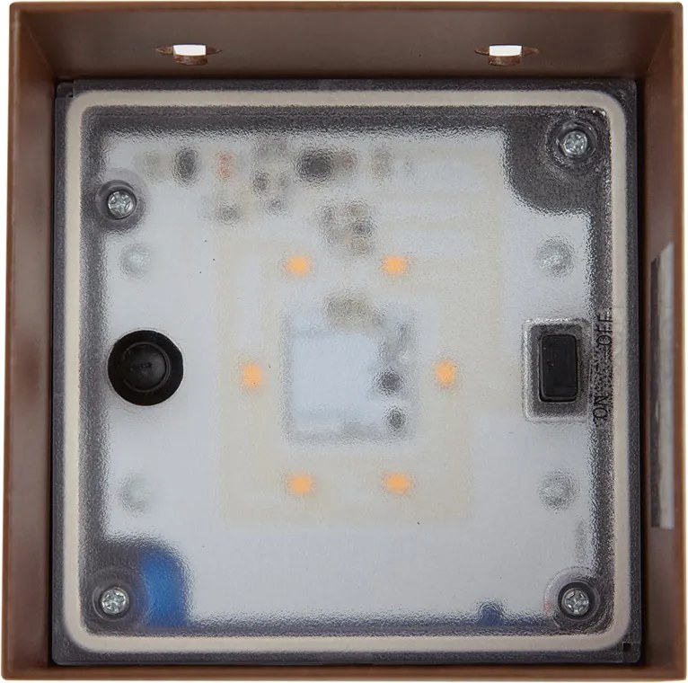 Външна стенна лампа ръждивокафява с LED IP65 с функция за димиране и соларна - Charlene