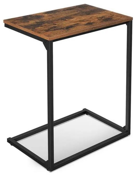 Помощна масичка ELDUR кафява/черна