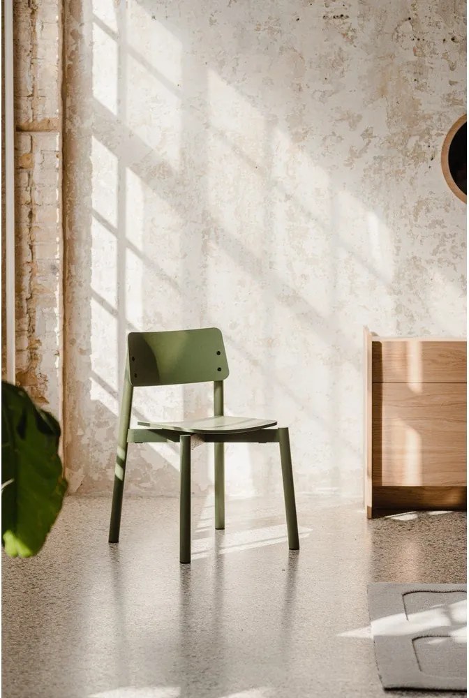 Зелен трапезен стол за подреждане Wem – noo.ma