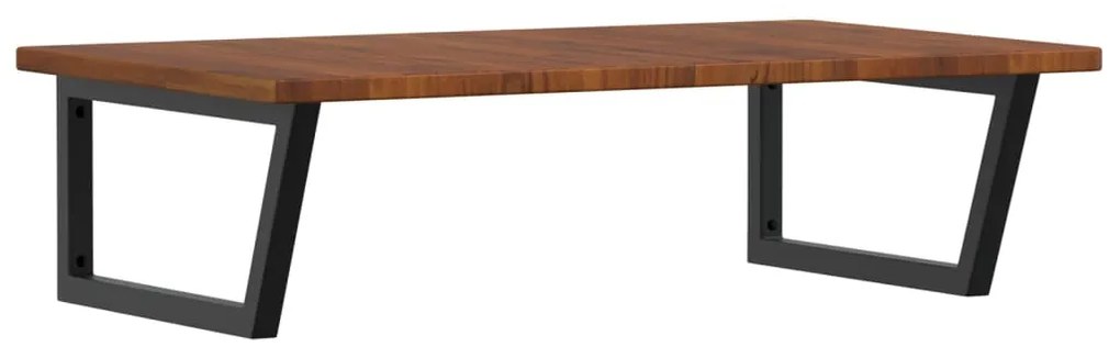 3302491 vidaXL Стенен рафт за мивка, стомана и масивно дърво дъб