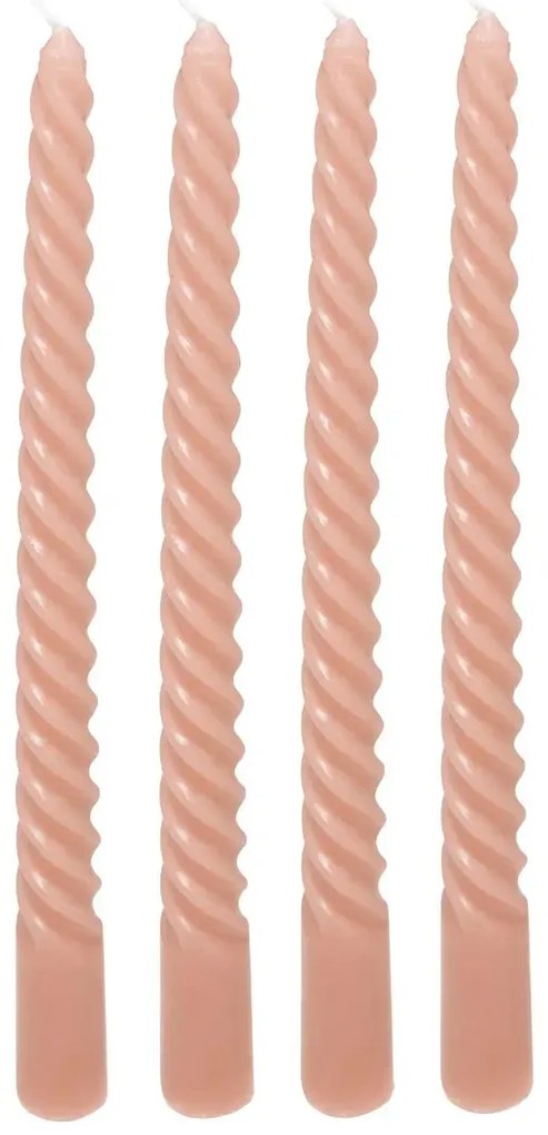 Свещи без аромат atmosphera Hugo, 25 cm, 4 бр - Жълт