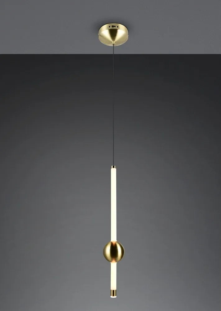 LED затъмняващо се висящо осветително тяло в месингов цвят Melita – Trio