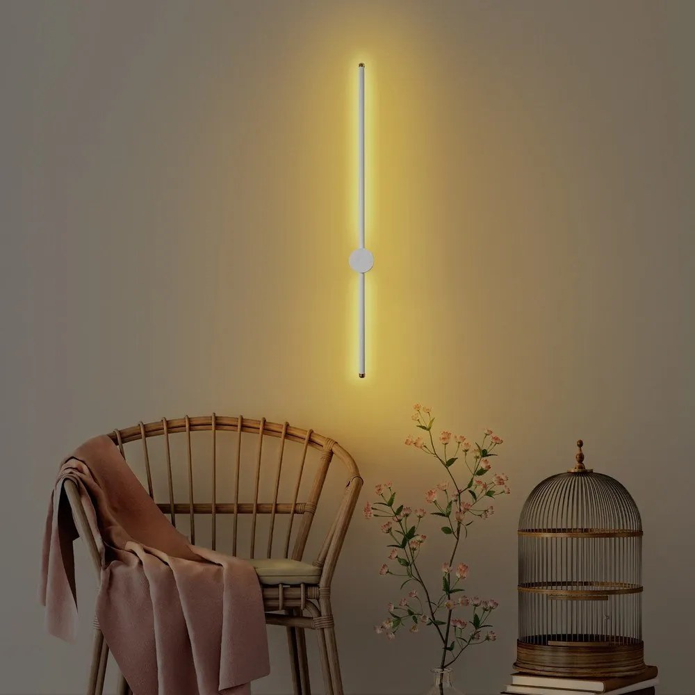 Бяла LED стенна лампа ø 7 cm Sword – Opviq lights