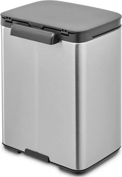 Кош за боклук Brabantia Bo Small 1006625, 4 л, Плавно и безшумно отваряне, Противоплъзгаща основа, Устойчив на пръстови отпечатъци, Инокс/Мат