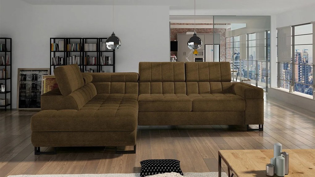 Ъглов диван Laris-Kafe-Left