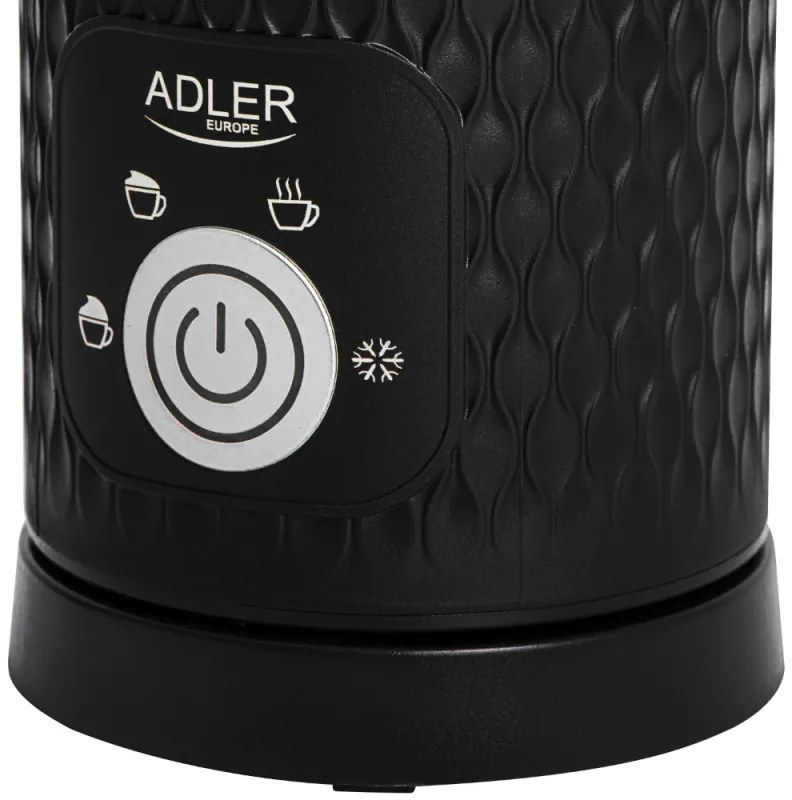 Уред за разпенване на мляко Adler AD 4494B, 500W, 300 мл, Незалепващо покритие, Черен