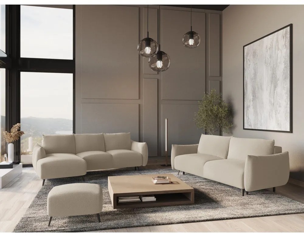 Бежов ъглов диван (ляв ъгъл) Malie – Makamii