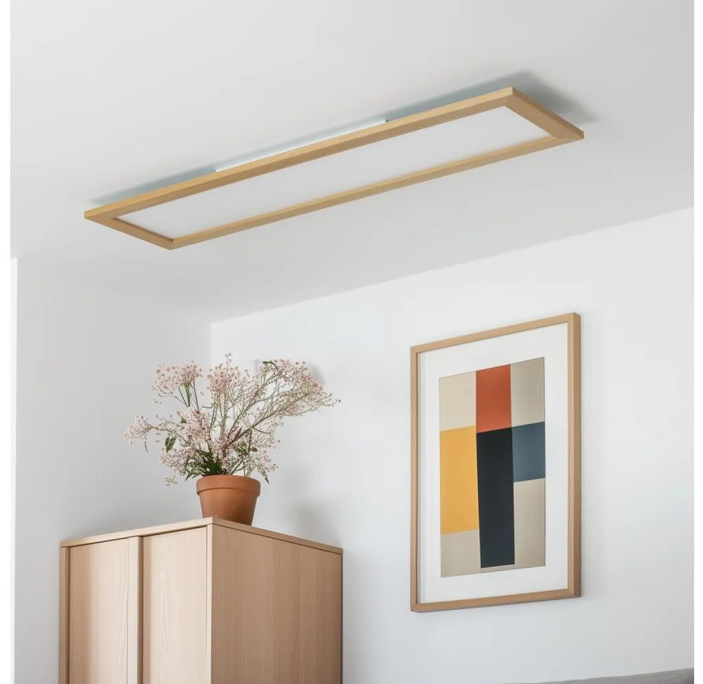 Eglo-LED RGBW повърхностно монтиран таванен панел SALOBRENA-C LED/34W/230V кафяв +с дистанционно управление