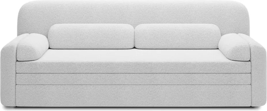 Бял разтегателен диван с място за съхранение от букле 236 cm Elioss – ELTAP