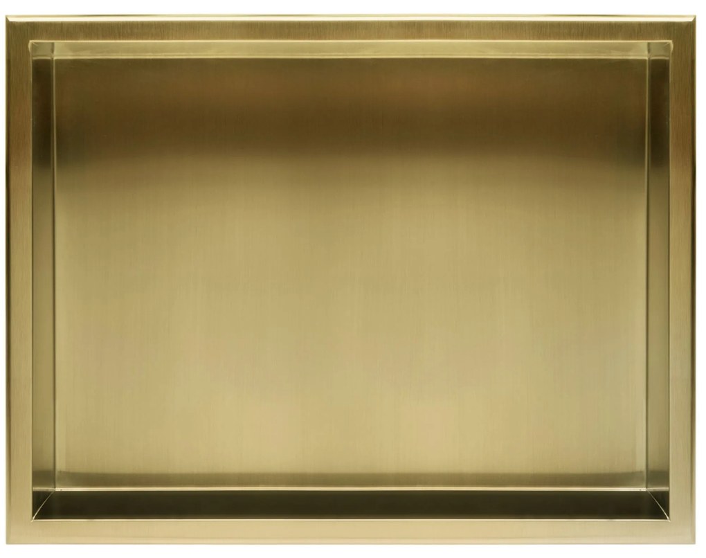 bathroom shelf 30x45 gold brush