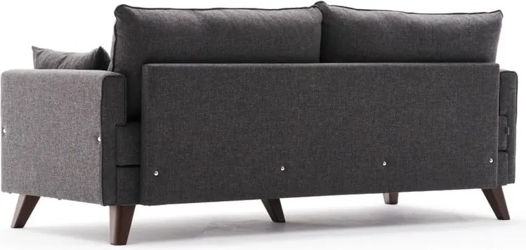 Антрацитен разтегателен диван 208 cm Bella – Balcab Home