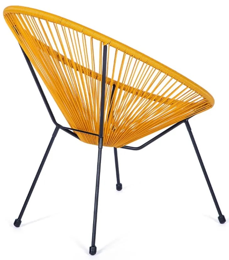 Жълт градински стол метален/пластмасов Avocado Comfort – Bonami Selection