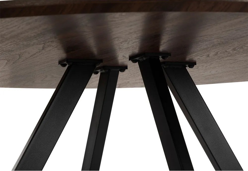 Кръгла трапезна маса от декор от орех ø 120 cm Rivo – Bonami Essentials