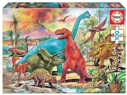 Educa - Пъзел Свят на динозаври 100ч 13179