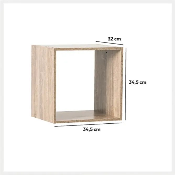 Рафт 5five Mix'n Modul, 1 отделение, MDF, 35x32x35 cm - Дървесен