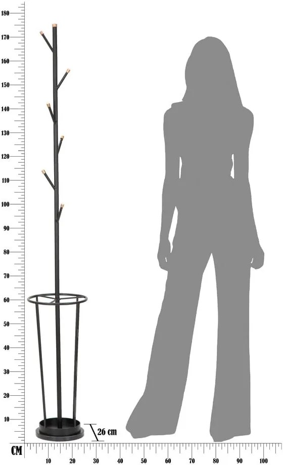 Черна метална закачалка Glam - Mauro Ferretti