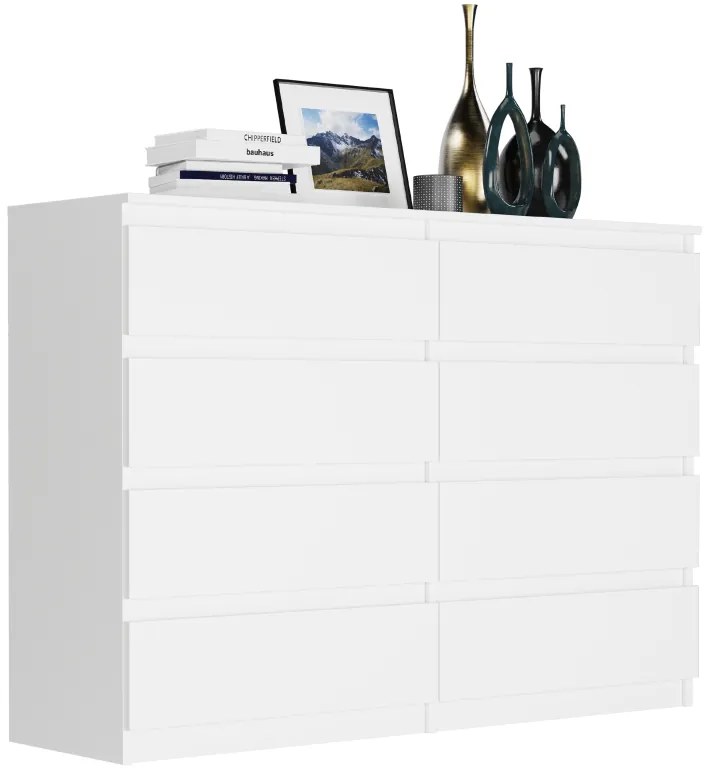 Модерен скрин с 8 чекмеджета R-140-S8 - различни цветови варианти антрацит микс артисън