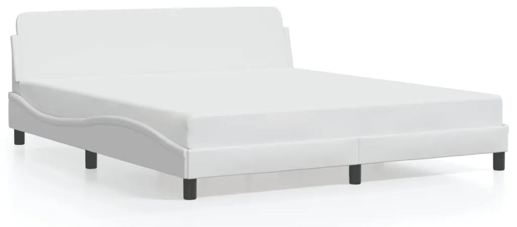 373239 vidaXL Рамка за легло Dover, бяла, 180x200 см, изкуствена кожа