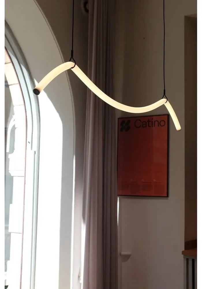 Черно-бяло LED висящо осветително тяло Melt – Markslöjd