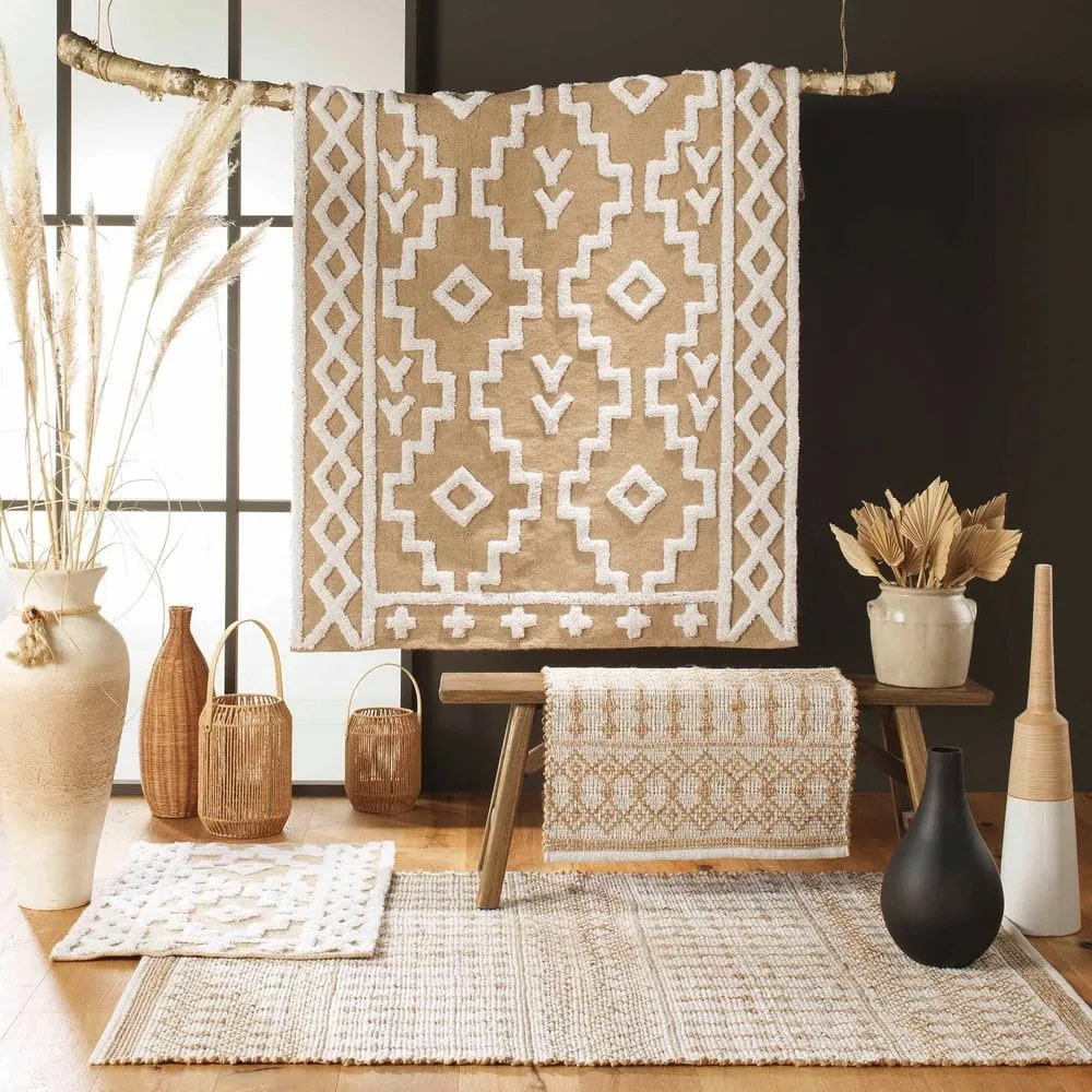 Бежов килим със смес от юта 120x170 cm Medine – douceur d'intérieur