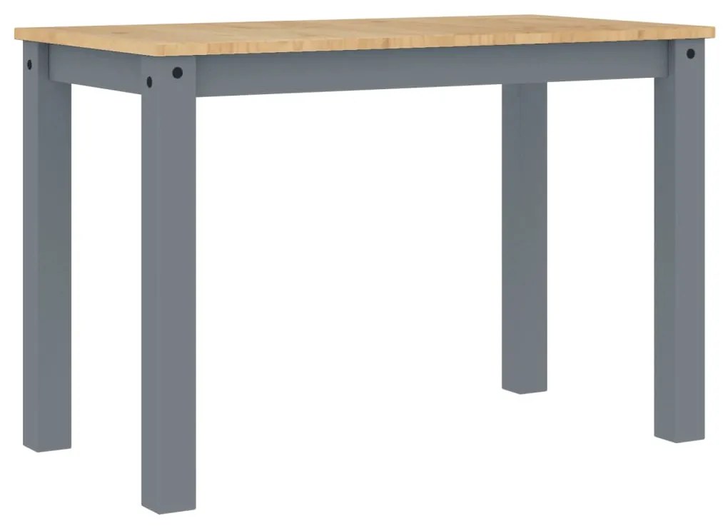 4005703 vidaXL Трапезна маса "Panama" сива 112x60x75 см бор масив