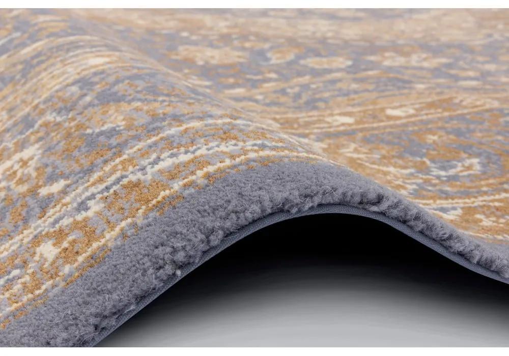 Бежово-сив вълнен килим 100x180 cm Zana - Agnella
