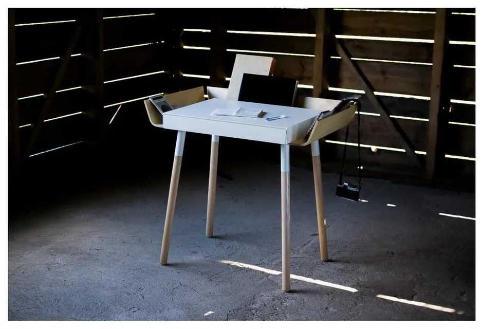 Бяло бюро с 1 чекмедже Бюро My Writing - EMKO