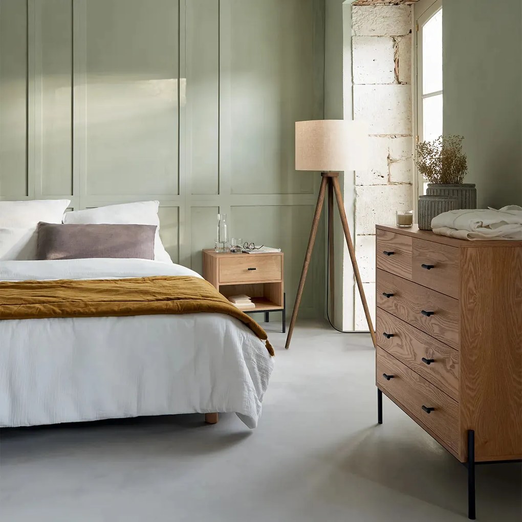 Спално бельо atmosphera Origines, 240x220 cm, Памук с ефект лен - Кафяв