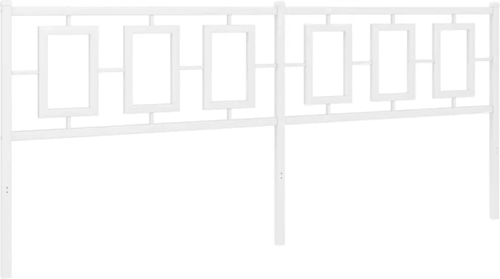 374327 vidaXL Метална резервна табла за легло, бяла, 193 см