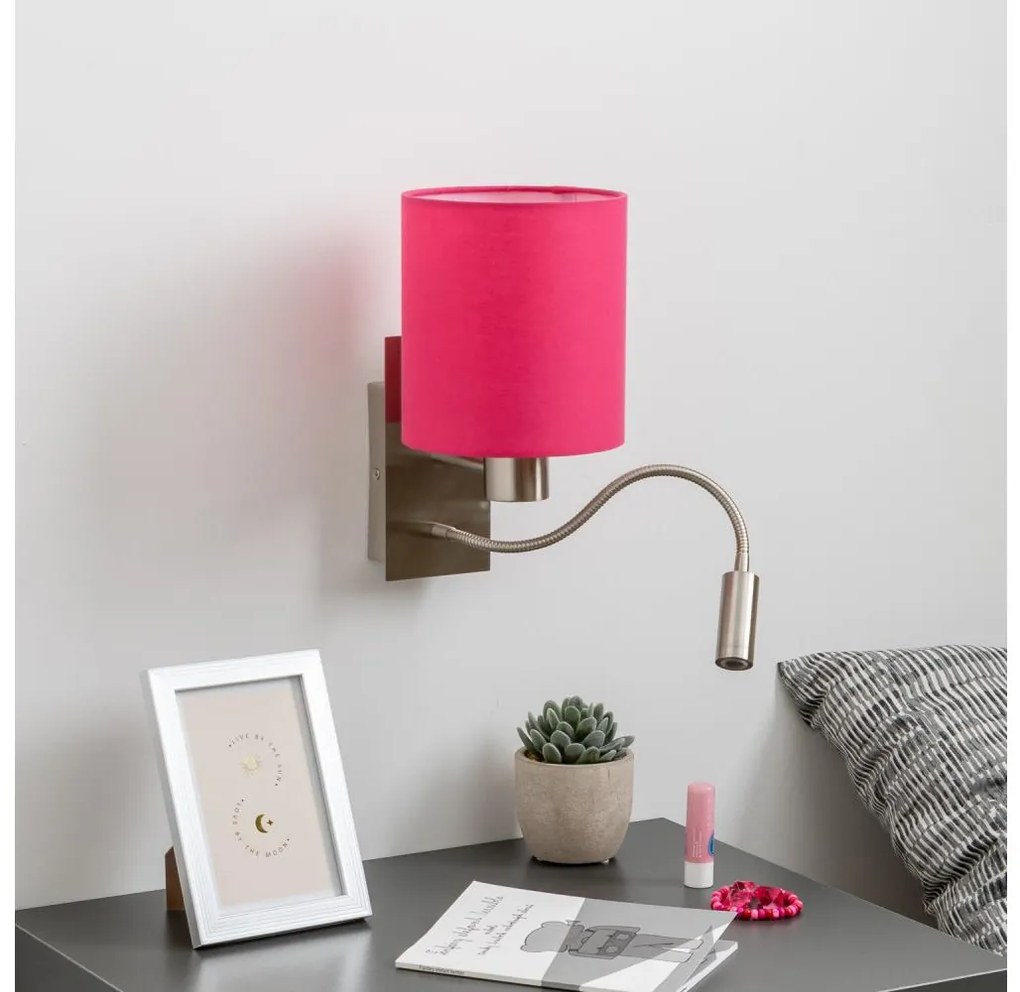 Brilagi - LED Аплик NUBILA 1xE27/25W/230V + LED/3W хром/розов