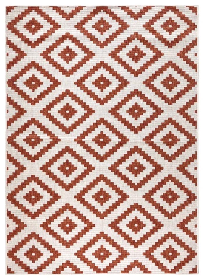 Кафяв и кремав килим на открито , 80 x 150 cm Malta - NORTHRUGS
