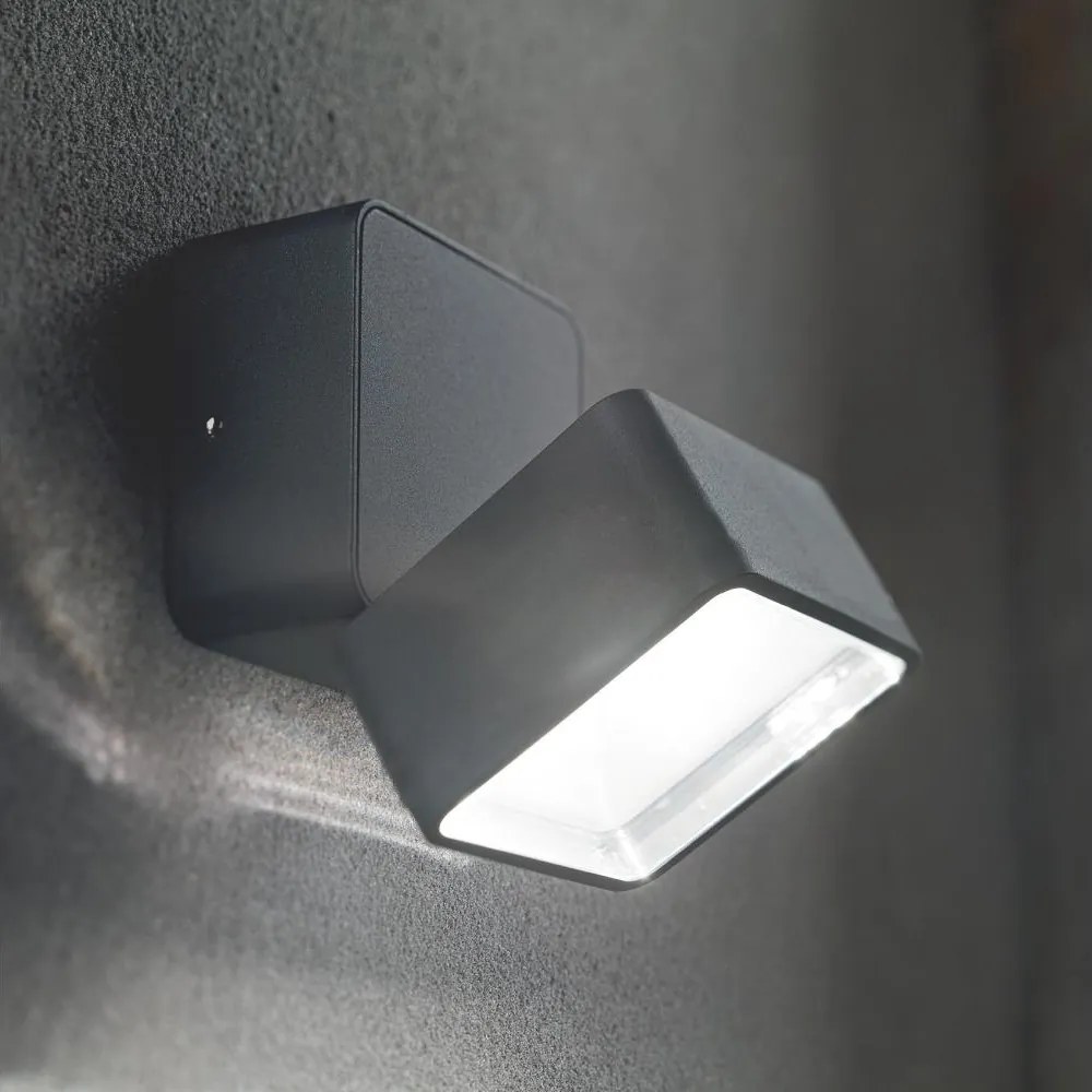Ideal Lux -LED Външно стенно осветително тяло OMEGA LED/7W/230V CRI 90 IP54 антрацит