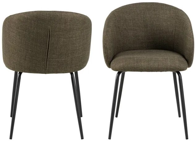 ЦЛЯРА Маслинено Зелено (тъкан Басэл 77)/крака черни - МОДЕРЕН ТАПИЦИРАН СТОЛ ЛОФТ ЗА ДНЕВНА/ТРАПЕЗАРИЯ/ОФИС