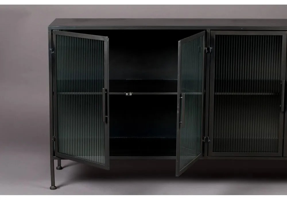 Черен метален шкаф 150x80 cm Boli - Dutchbone